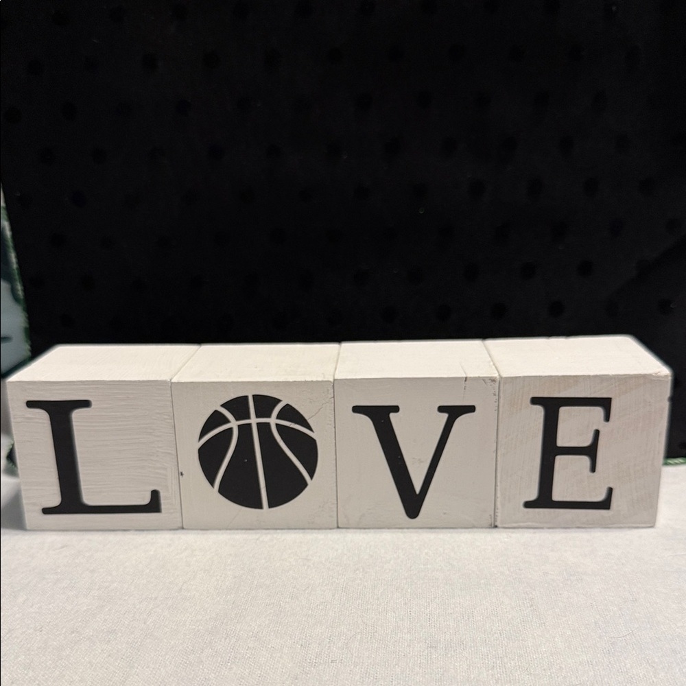 White Block Decor with changing words and designs